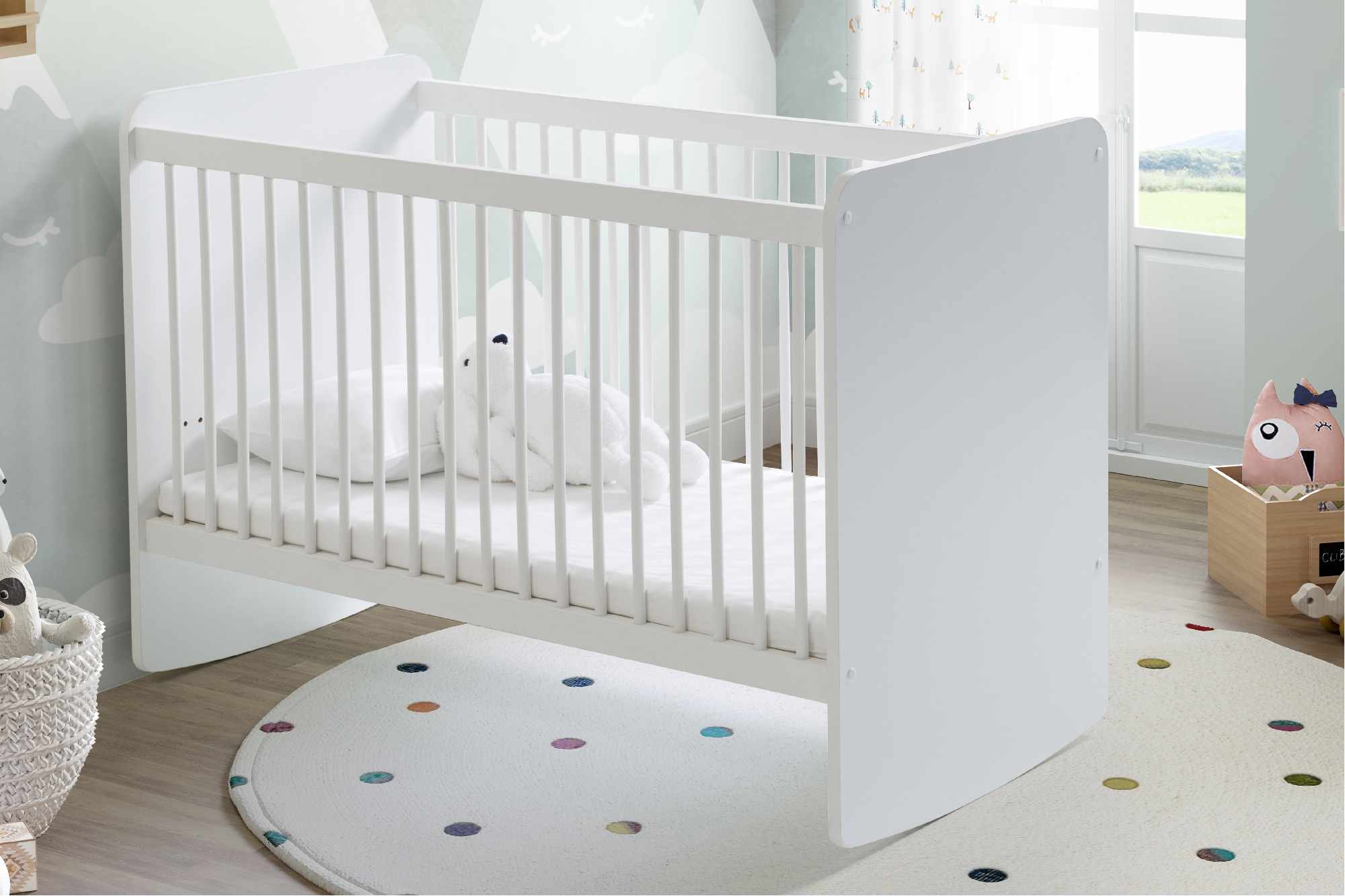 BW1020 - PRATİK KADEMELİ BEBEK BEŞİK 60 X 120 BEYAZ